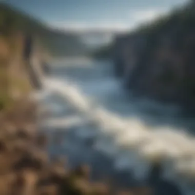 A hydroelectric dam illustrating renewable energy generation