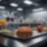 Innovative food research lab with modern technology