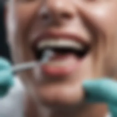 A close-up of dental technology in action.