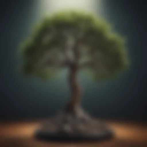 The evolution of scientific thought represented through a tree of knowledge