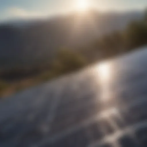 A solar panel array capturing sunlight