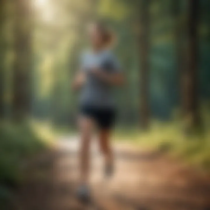 An individual engaging in outdoor physical activity showcasing the importance of exercise