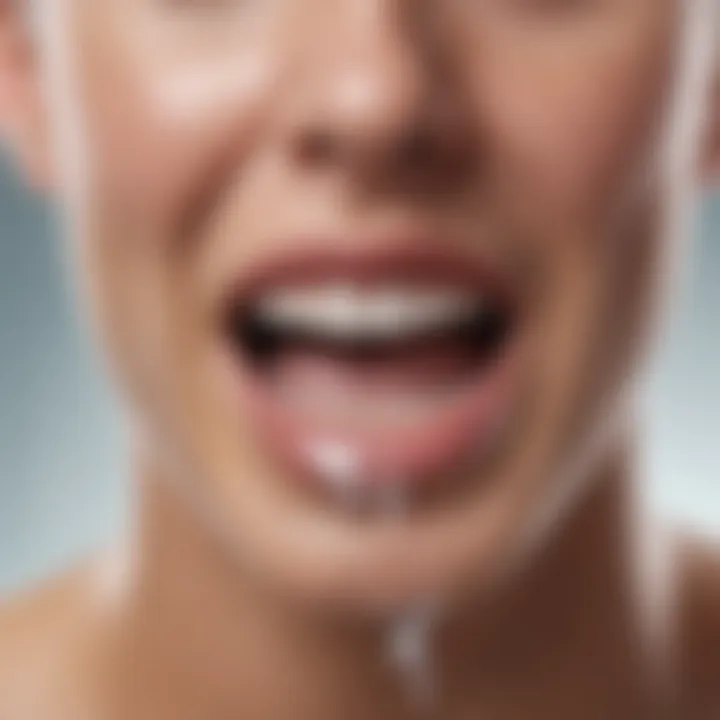 Illustration showing the therapeutic benefits of Tantum Mouth Wash