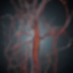Illustration of neurological pathways affected by iron deficiency