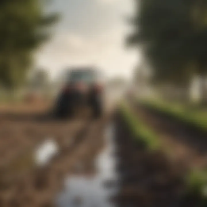 Visual representation of agricultural changes due to climate shifts