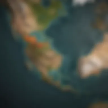 Map illustrating migration patterns influenced by environmental factors