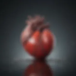 Illustration depicting a heart under stress due to dehydration