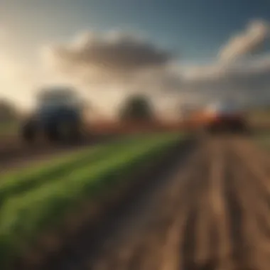 Innovations for Emission Reduction in Agriculture Visual representation of technological innovations in agriculture to reduce emissions