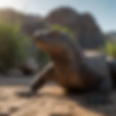 A Majestic Komodo Monitor A majestic Komodo monitor basking in the sun