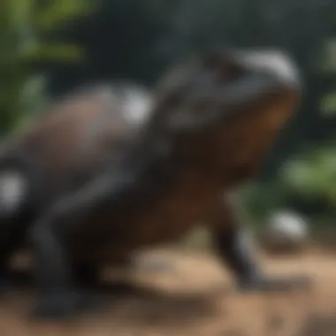 Komodo Monitor in Its Natural Habitat Komodo monitor in its natural habitat