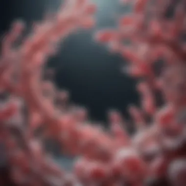 Conceptual image of probiotics interacting with microbiota