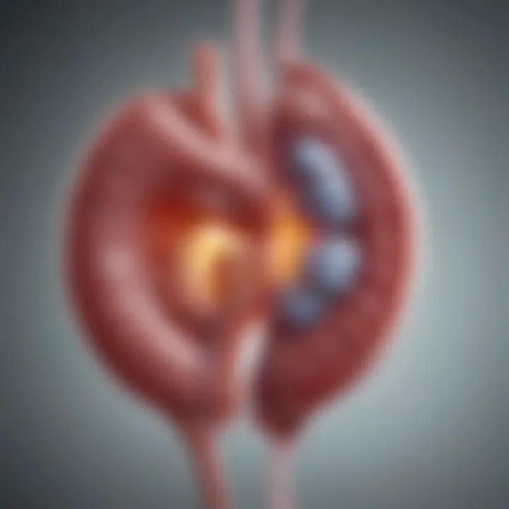 Diagram illustrating the effects of antidiuretic hormone on kidney function in NDI