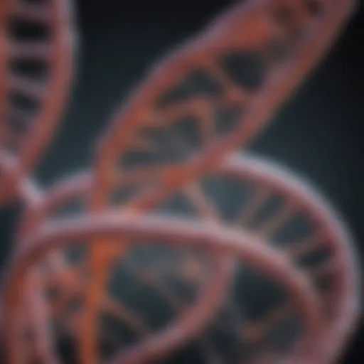 Visual representation of DNA strands in a buffer solution