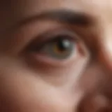 Close-up of dry eye condition