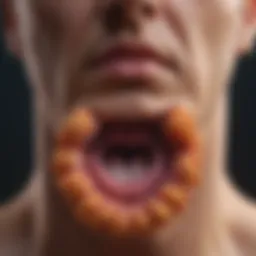 Illustration of the alveolar structure in emphysema