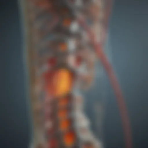 Visual representation of spinal fusion surgery and its impact on nerve pathways