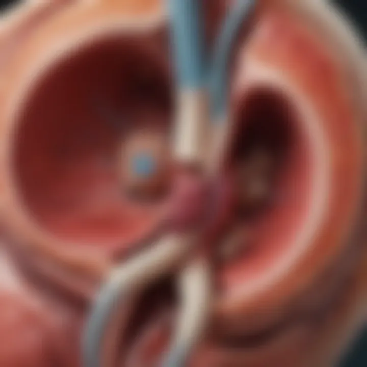 Anatomical illustration of the kidney showing cysts