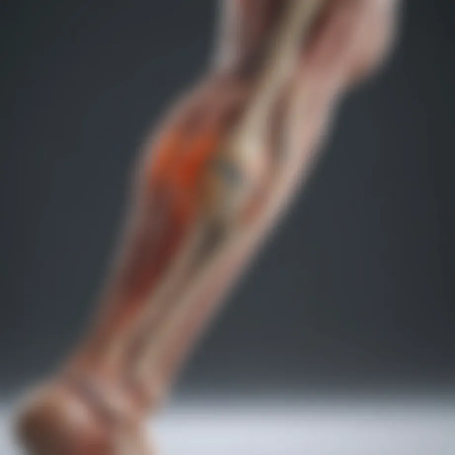 Anatomical illustration highlighting nerve pathways