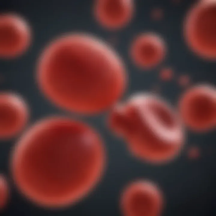 Illustration depicting the structure of normal and sickle-shaped red blood cells