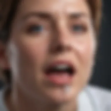 Swallowing Assessment Techniques A healthcare professional conducting a swallowing assessment.