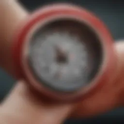 A detailed infographic illustrating the definitions of systolic and diastolic blood pressure.