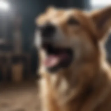 A dog expressing emotions through howling