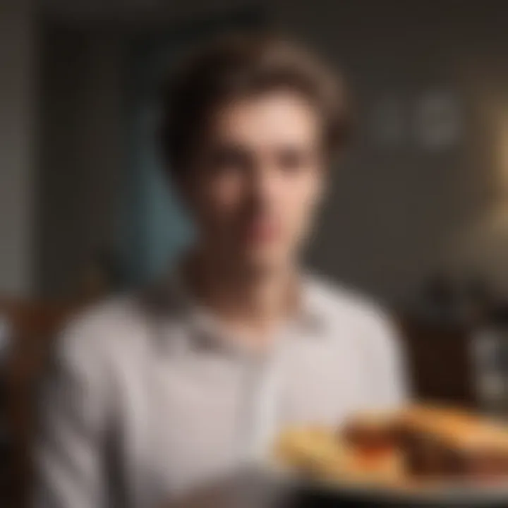 Artistic depiction illustrating daily life challenges faced by those with schizophrenia