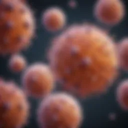 Microscopic view of lymphoma cells