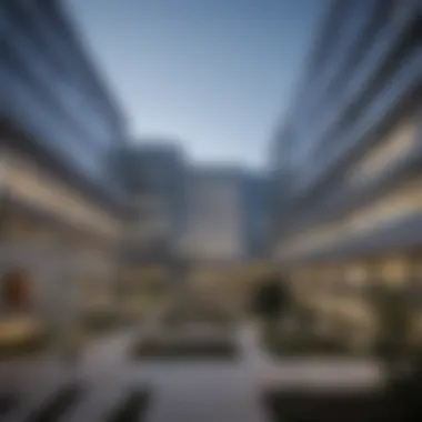 Exterior view of UT Southwestern Medical Center showcasing its modern architecture