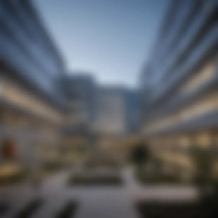 Exterior view of UT Southwestern Medical Center showcasing its modern architecture